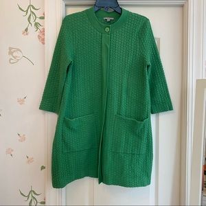 COS Green Cotton Dot oversize Sweater